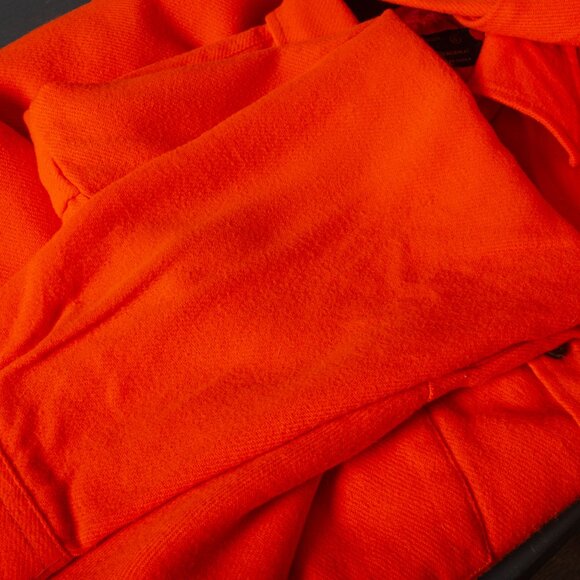 Vintage Kmart Sportsman Neon Orange Button Down Flannel Shirt - L/XL - Picture 8 of 9